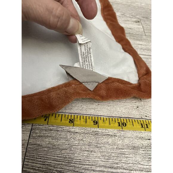 Levtex Fox Baby Lovey Brown Gray Geometric Security Blanket Orange - Picture 5 of 5